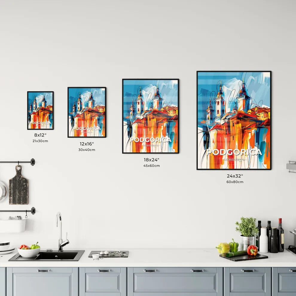 Vibrant Podgorica, Montenegro Kitchen Art