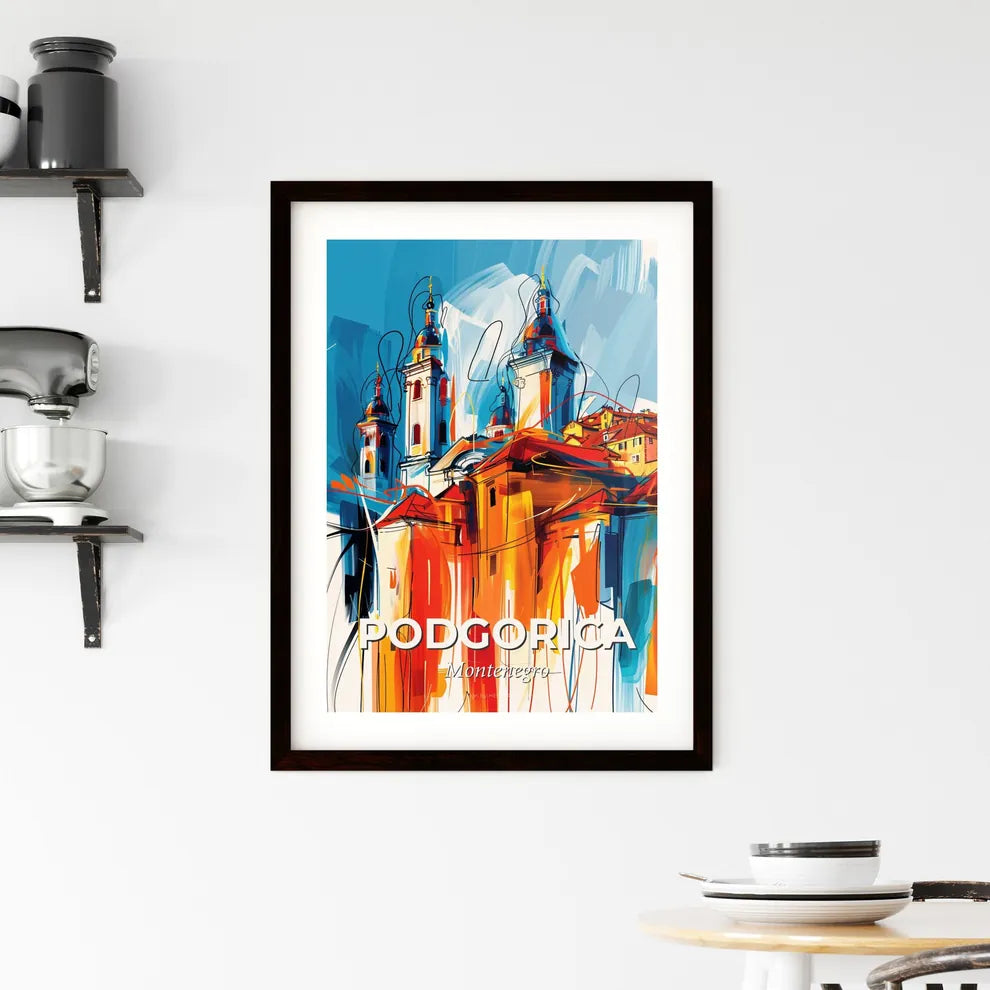 Vibrant Podgorica, Montenegro Framed Print