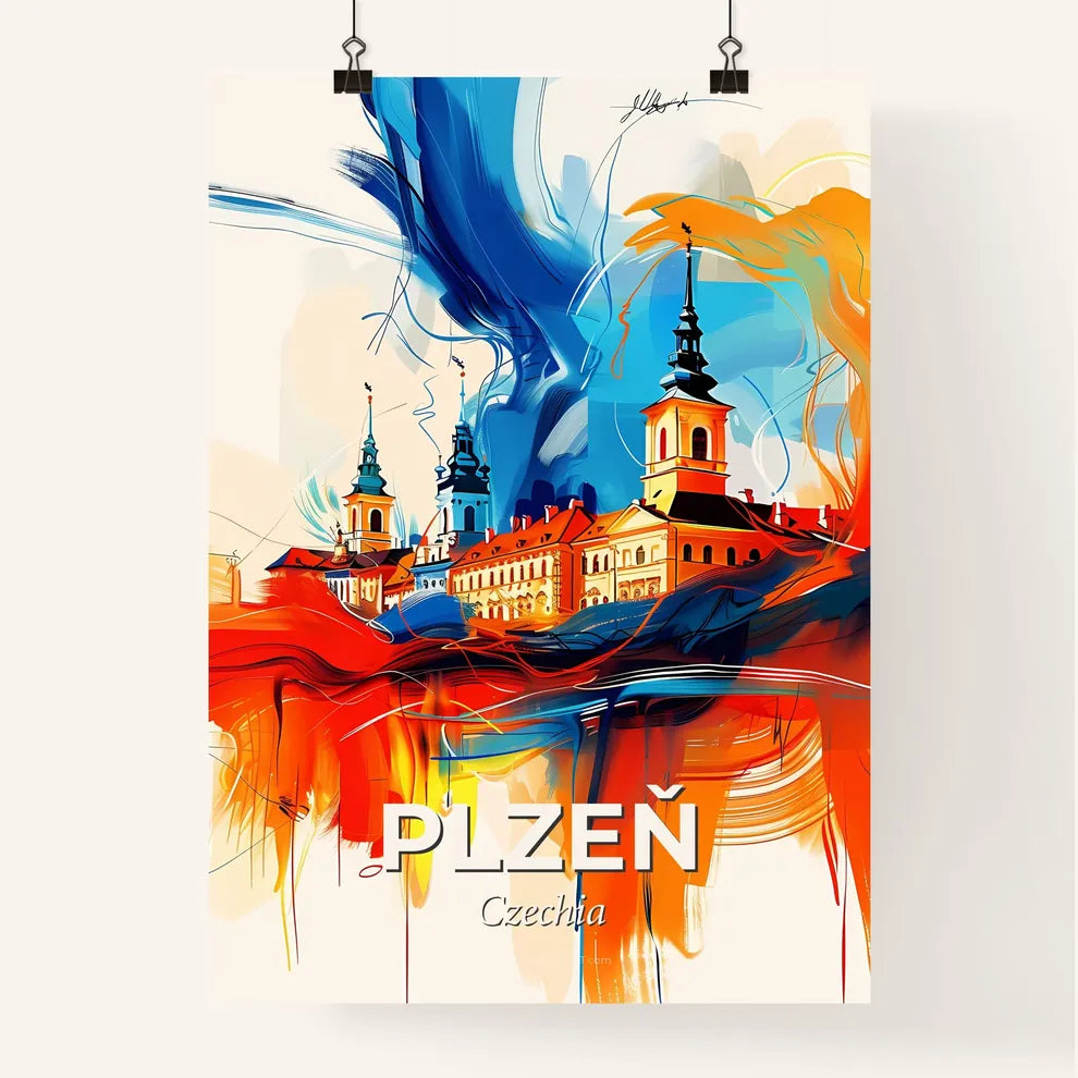 Vibrant Plzeň, Czechia Poster