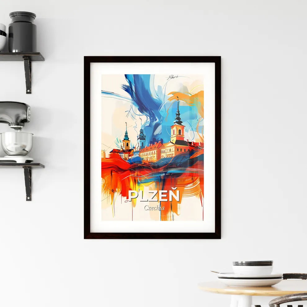 Vibrant Plzeň, Czechia Framed Print