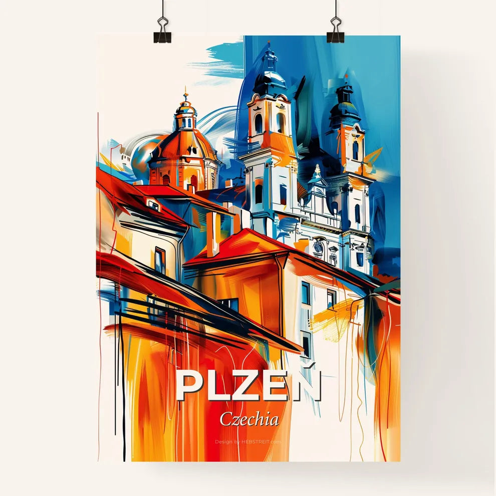 Vibrant Plzeň, Czechia Poster