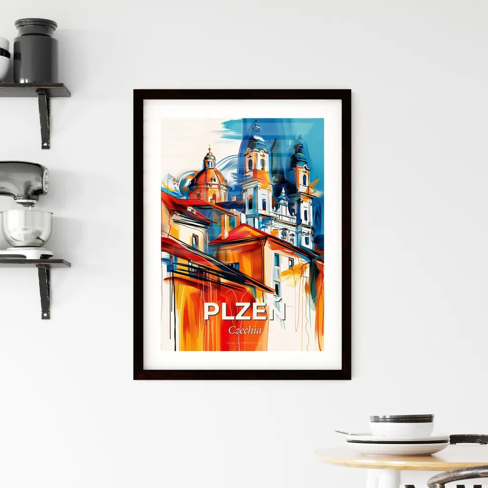 Vibrant Plzeň, Czechia Framed Print