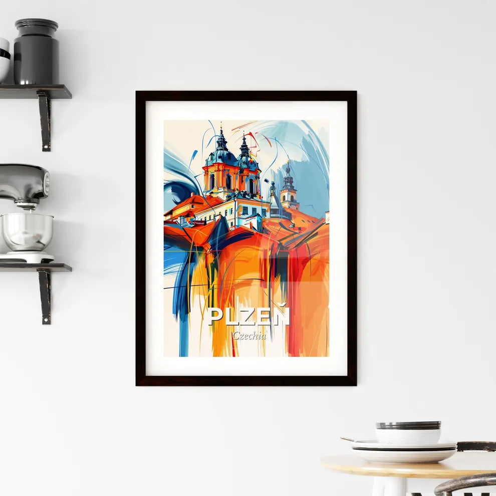 Vibrant Plzeň, Czechia Framed Print