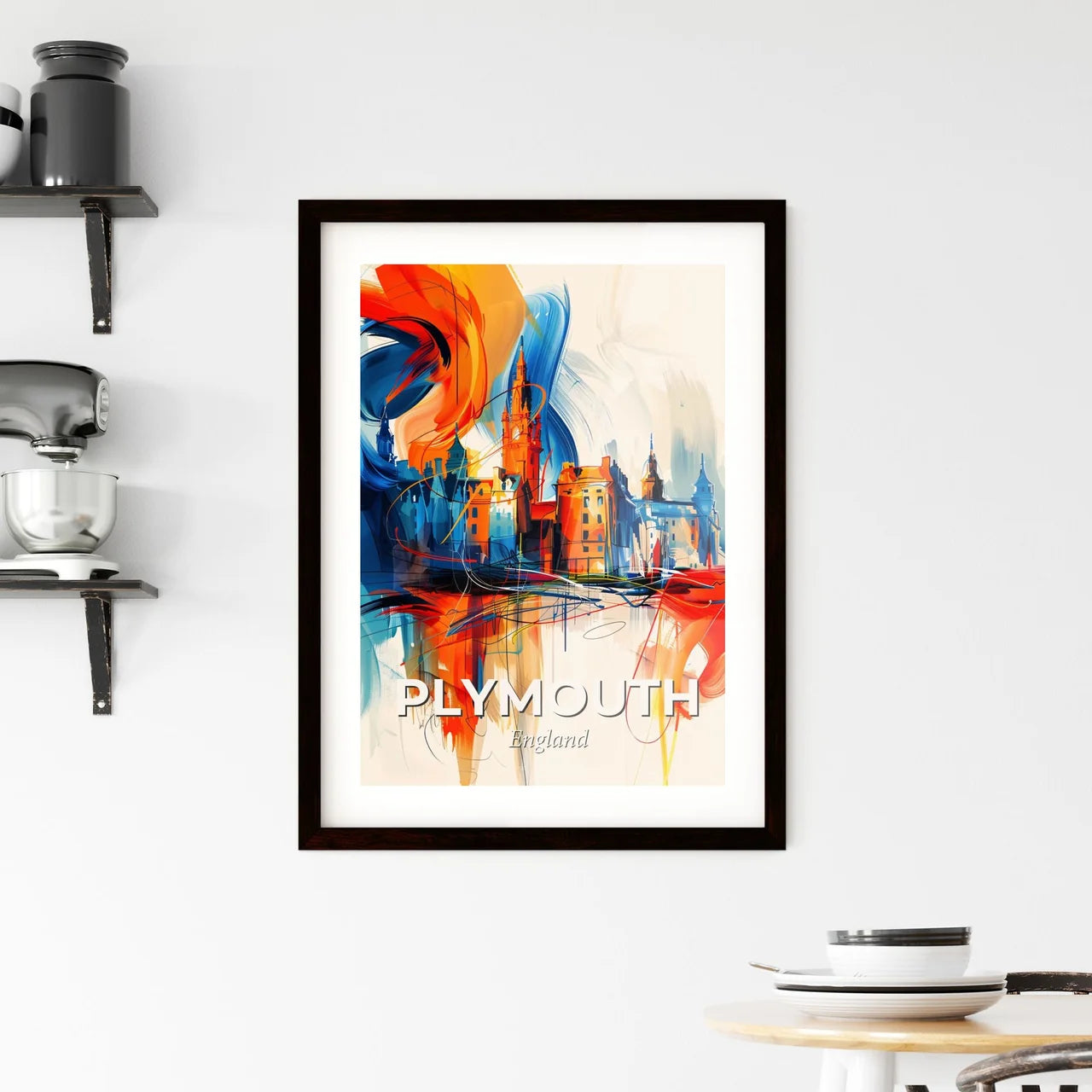 Vibrant Plymouth, England Framed Print
