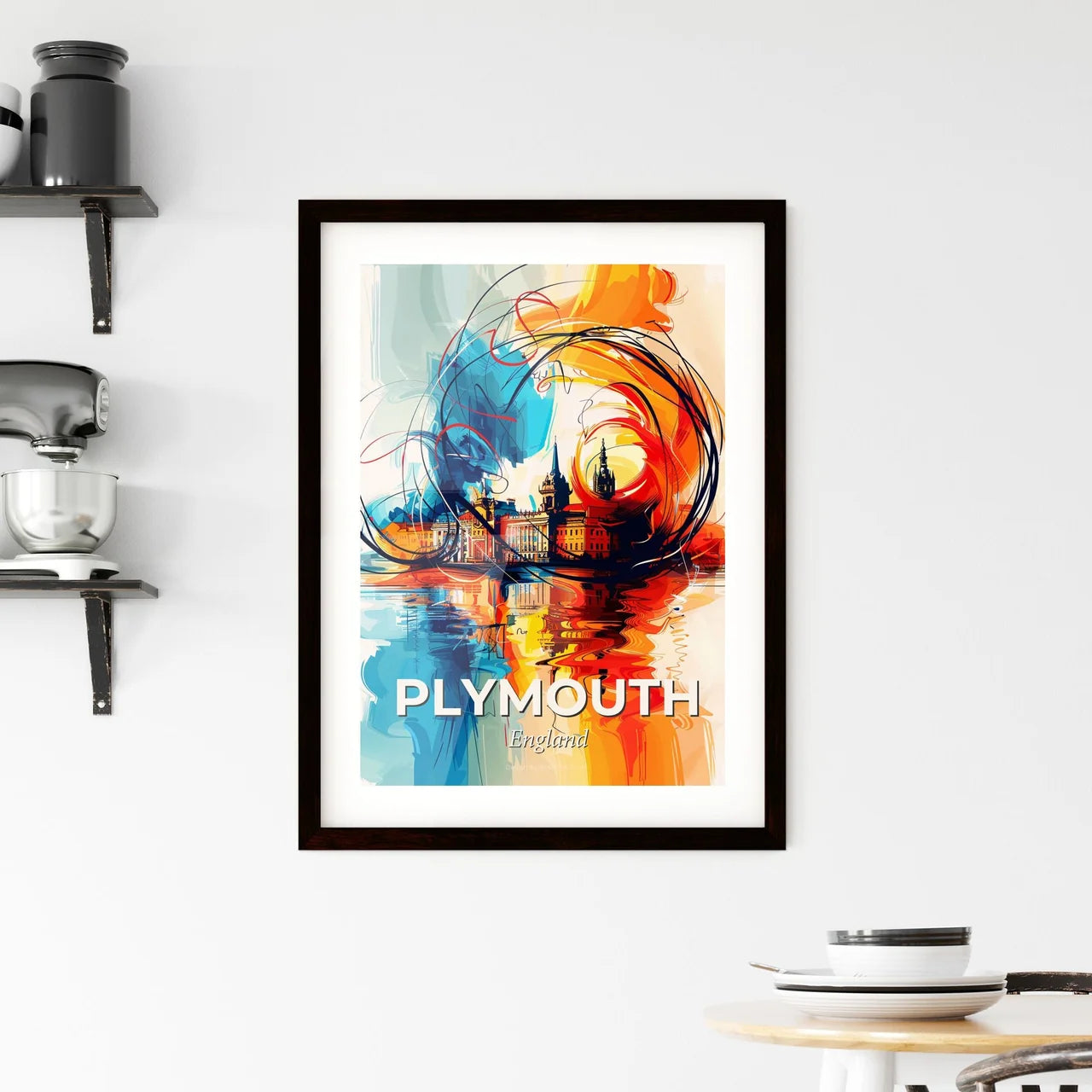 Vibrant Plymouth, England Framed Print