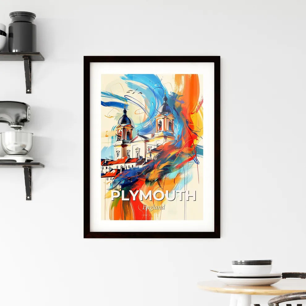 Vibrant Plymouth, England Framed Print