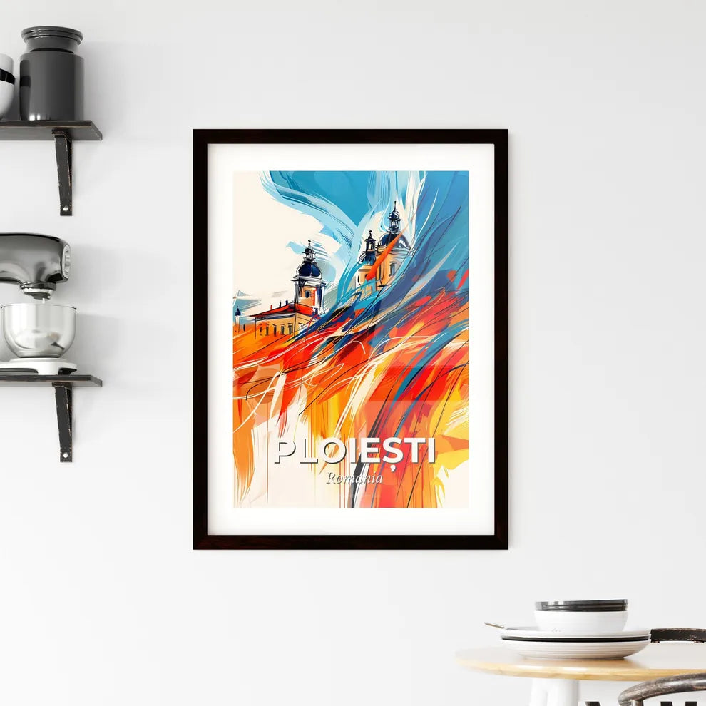 Vibrant Ploiești, Romania Framed Print