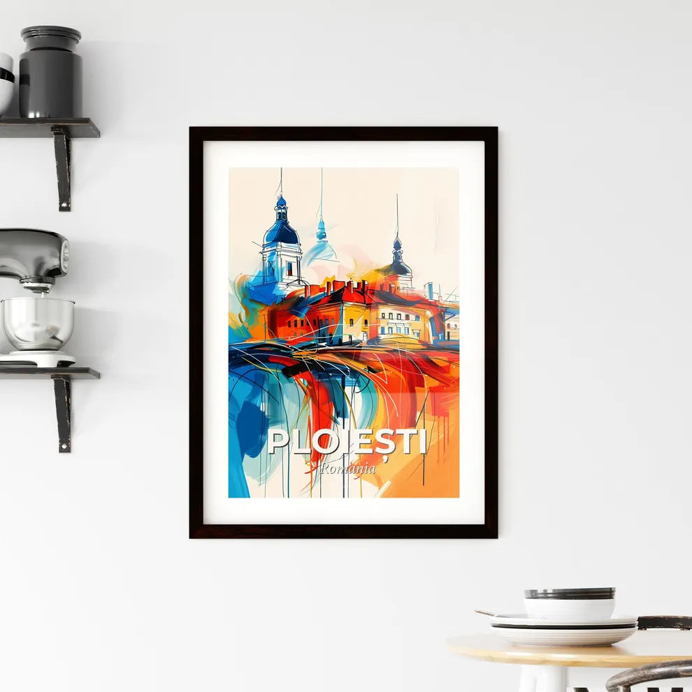 Vibrant Ploiești, Romania Framed Print