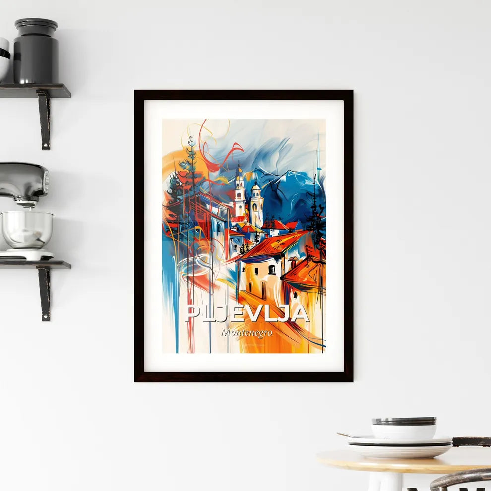 Vibrant Pljevlja, Montenegro Framed Print