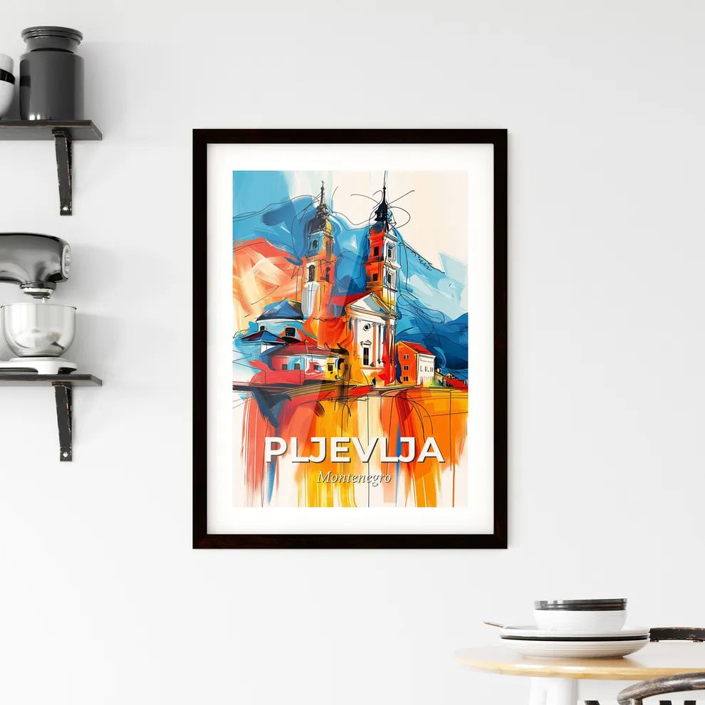 Vibrant Pljevlja, Montenegro Framed Print