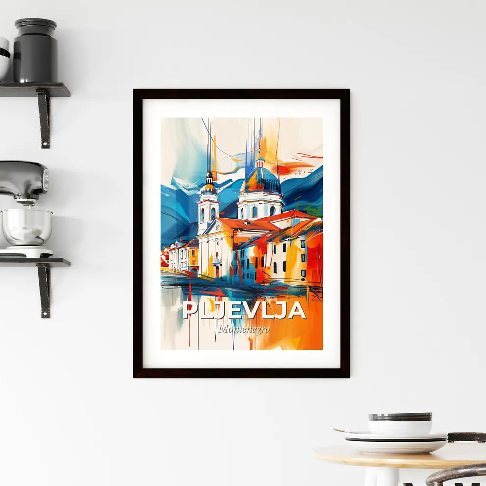Vibrant Pljevlja, Montenegro Framed Print