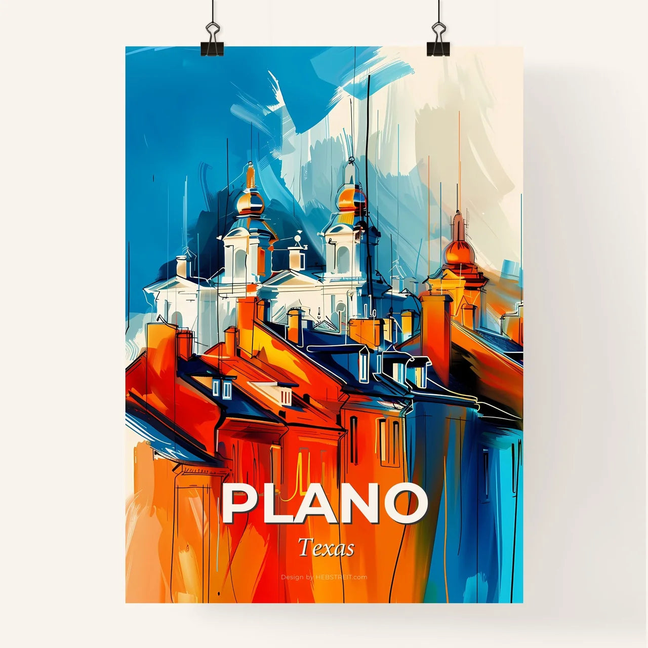 Vibrant Plano, Texas Poster
