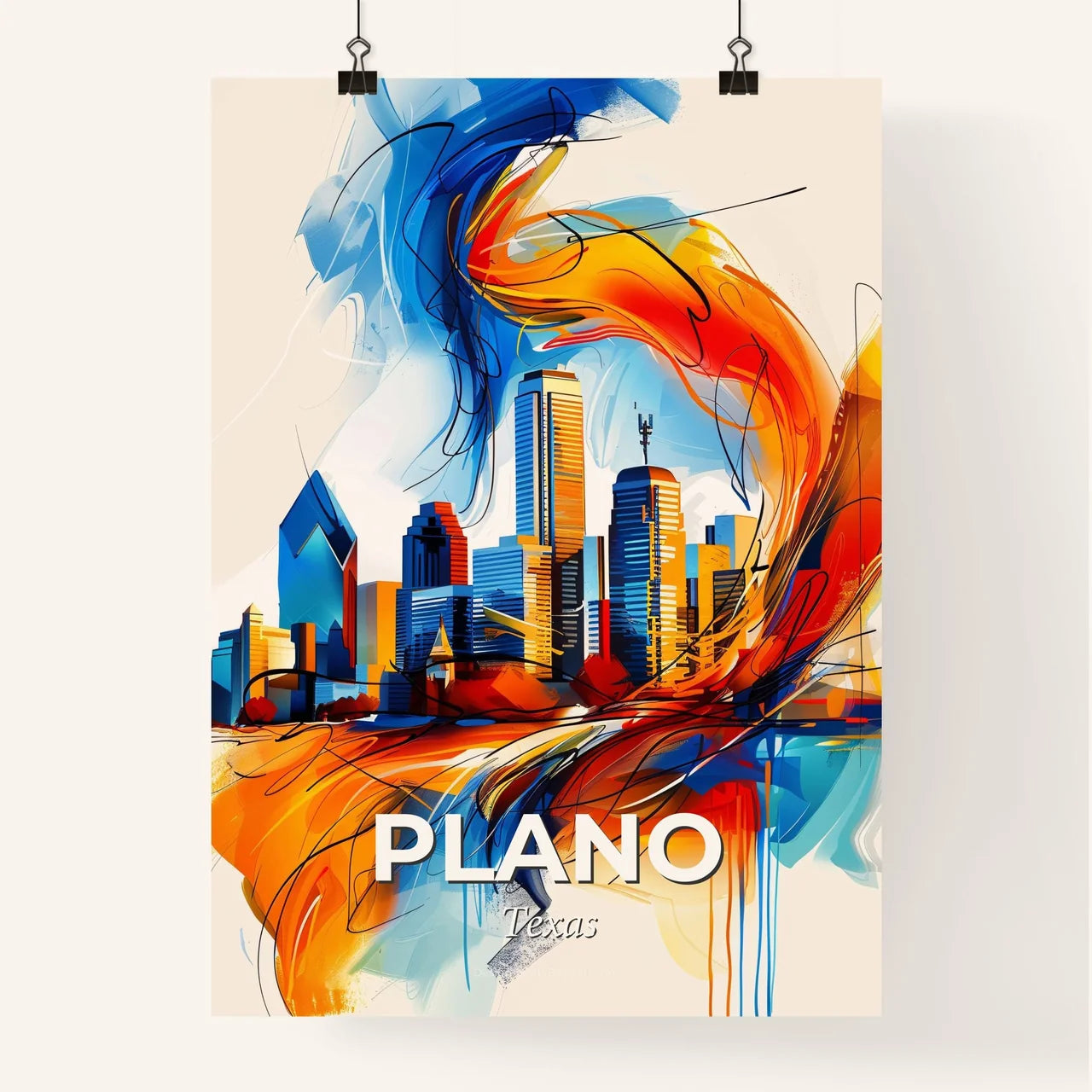 Vibrant Plano, Texas Poster