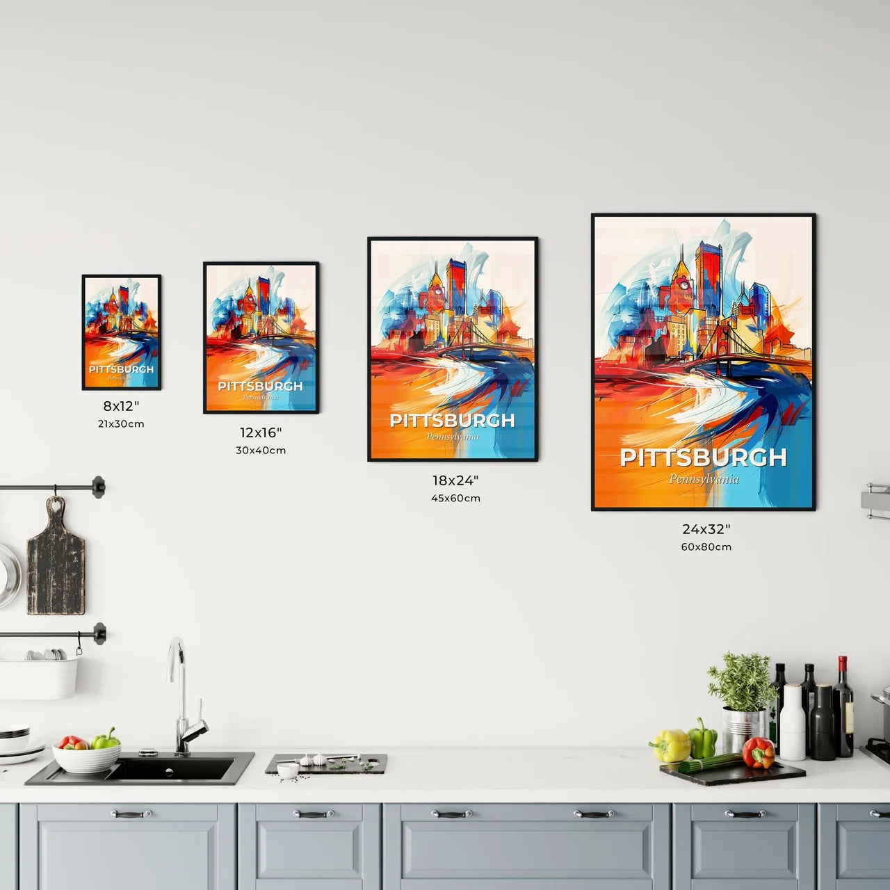 Vibrant Pittsburgh, Pennsylvania Kitchen Art