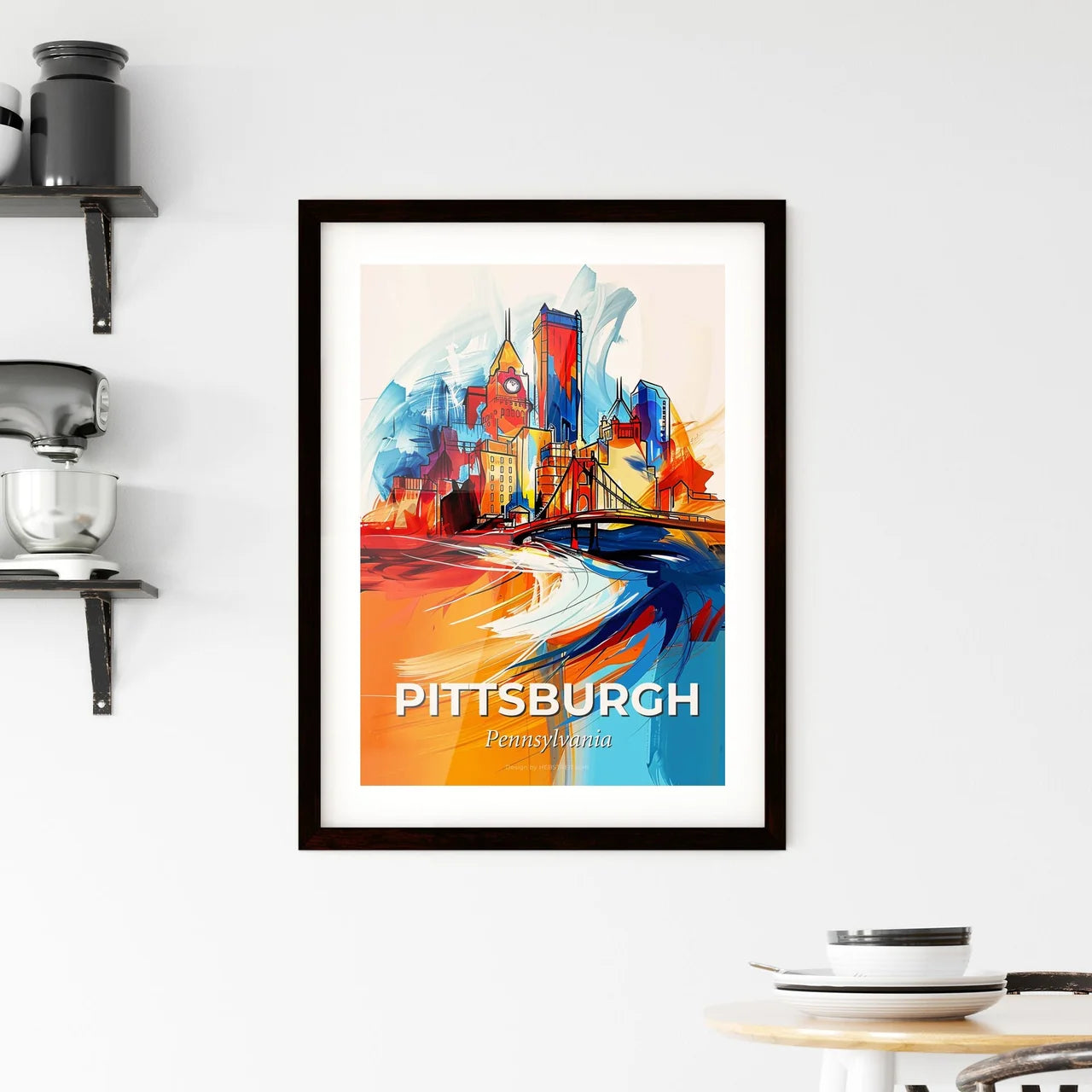 Vibrant Pittsburgh, Pennsylvania Framed Print
