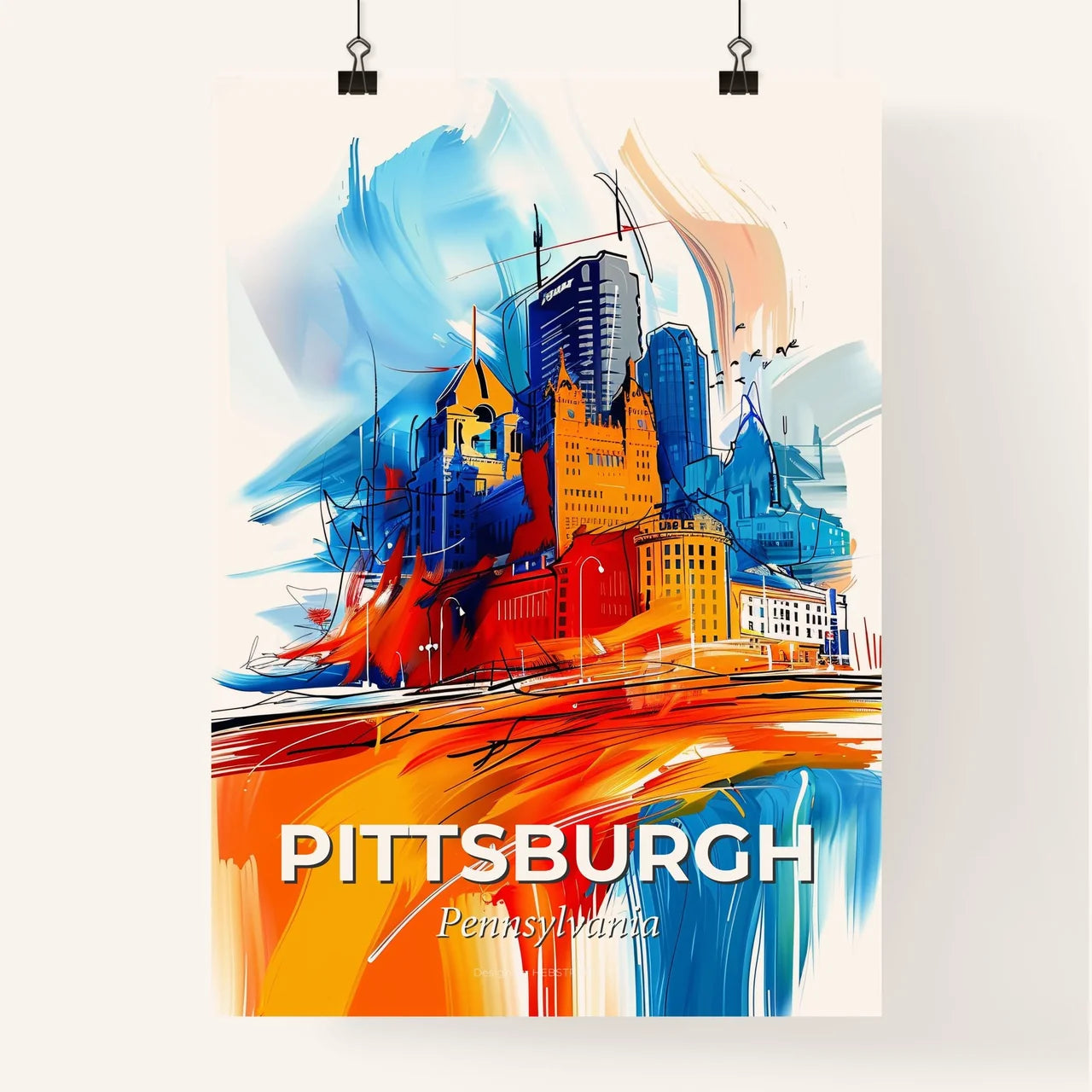 Vibrant Pittsburgh, Pennsylvania Poster