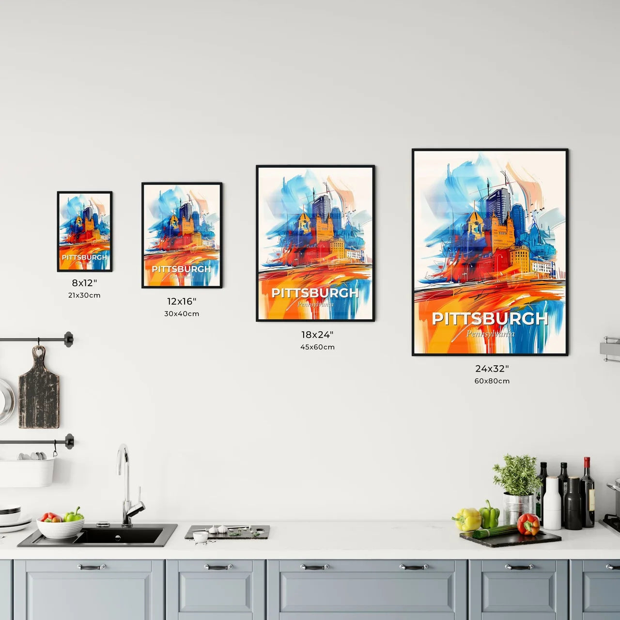 Vibrant Pittsburgh, Pennsylvania Kitchen Art
