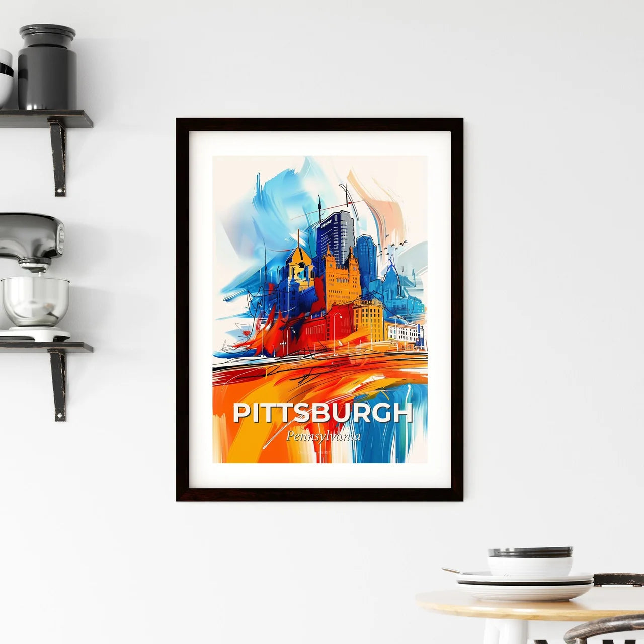 Vibrant Pittsburgh, Pennsylvania Framed Print