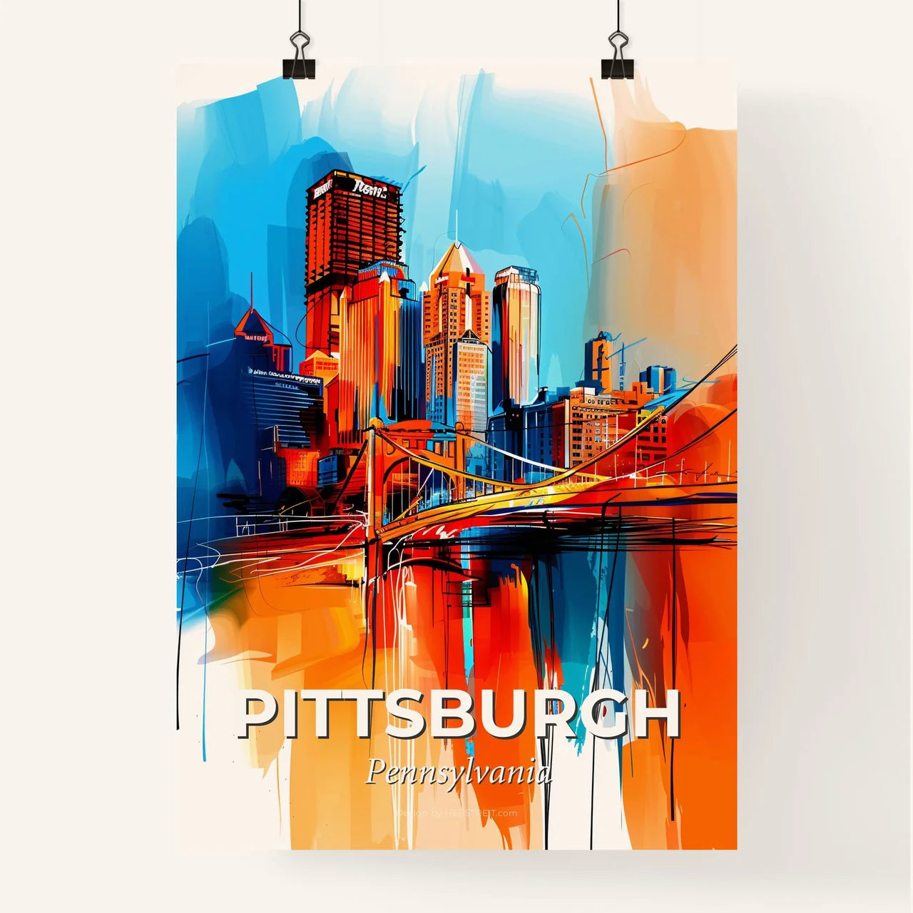Vibrant Pittsburgh, Pennsylvania Poster