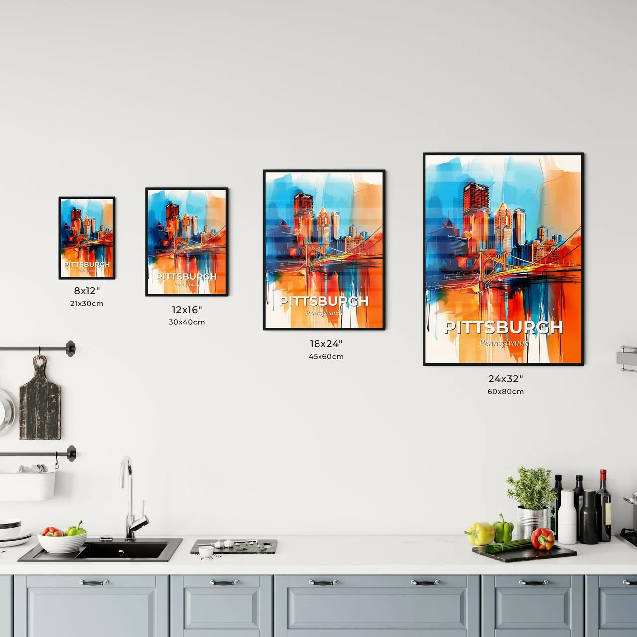 Vibrant Pittsburgh, Pennsylvania Kitchen Art