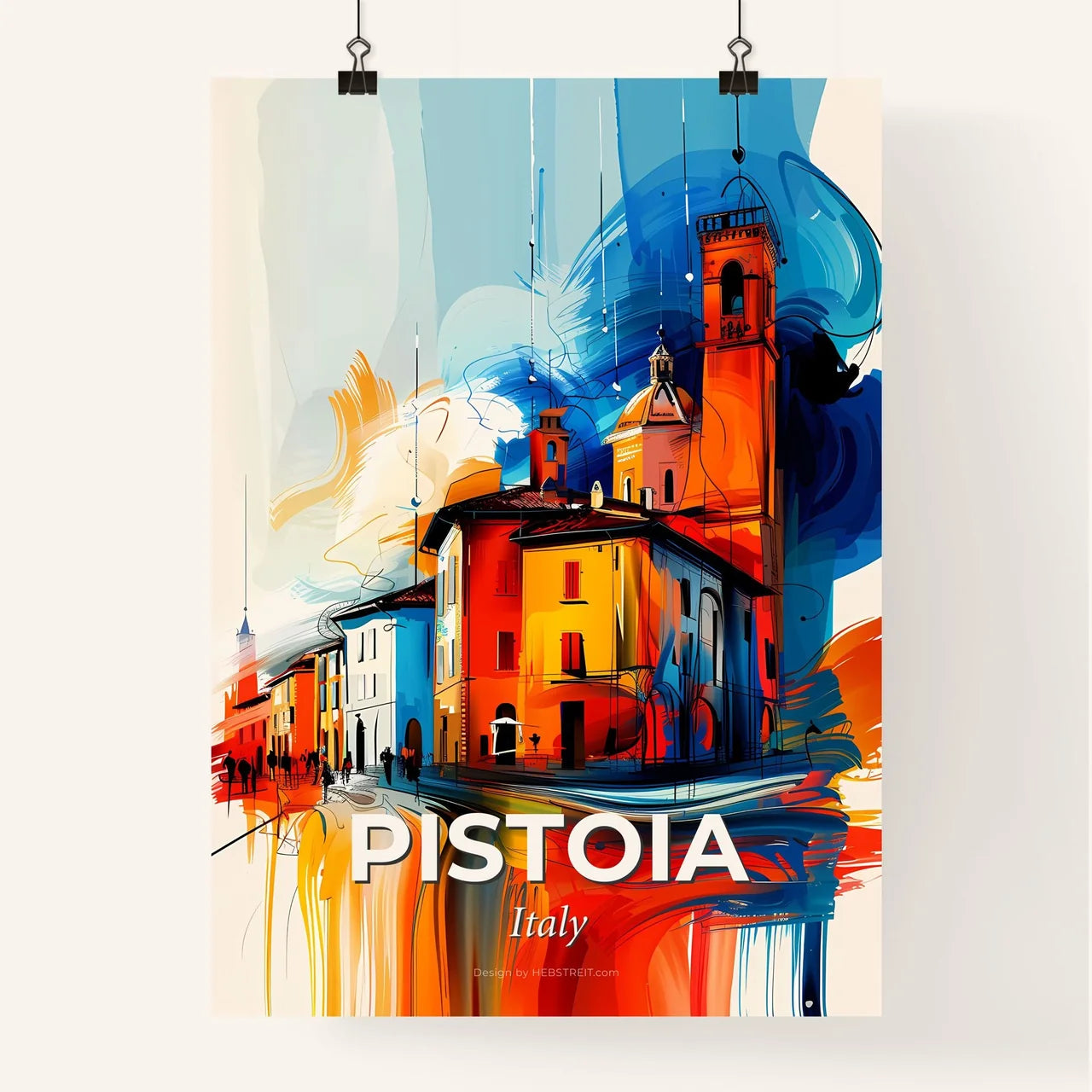 Vibrant Pistoia, Italy Poster