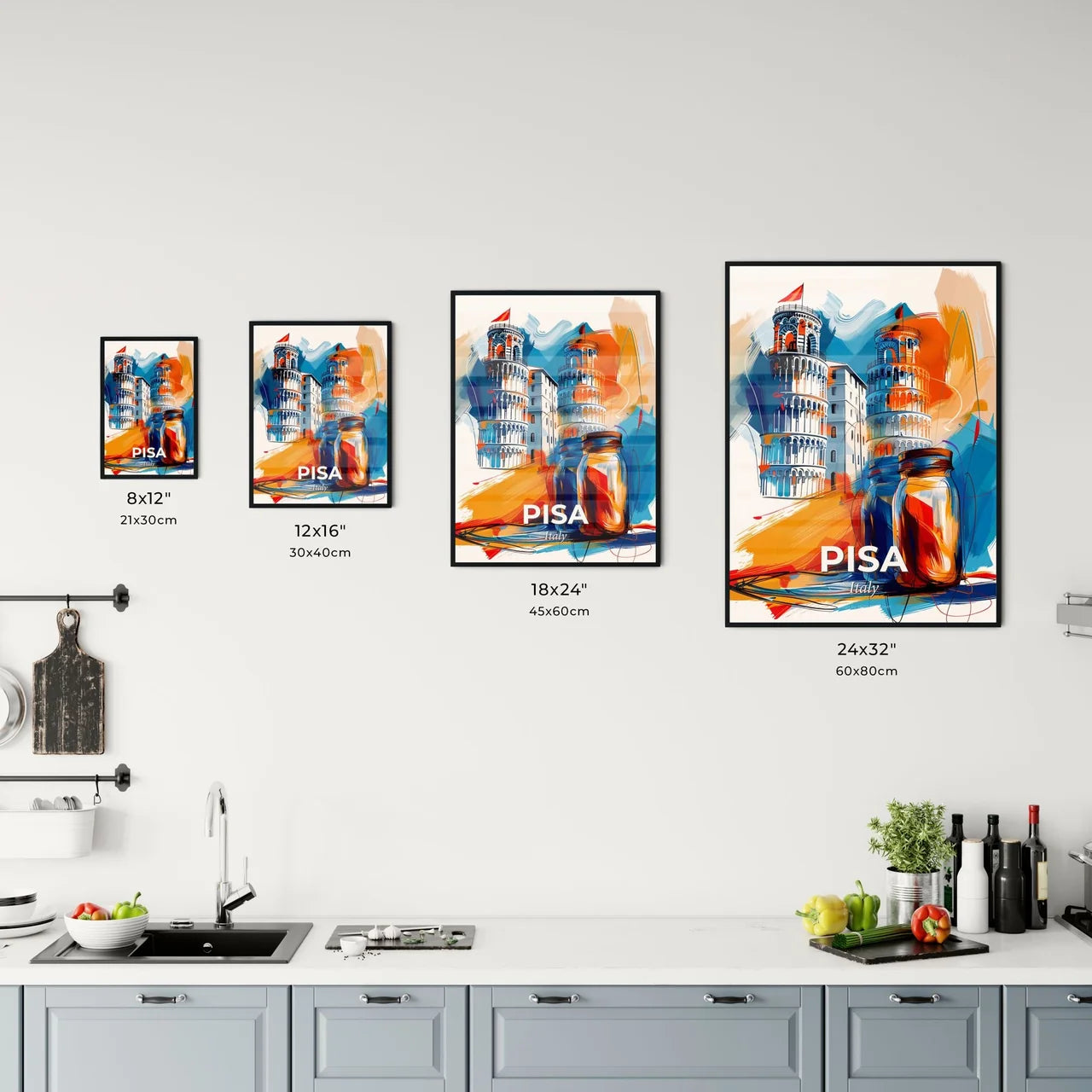 Vibrant Pisa, Italy Kitchen Art