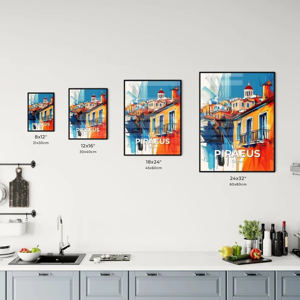 Vibrant Piraeus, Greece Kitchen Art