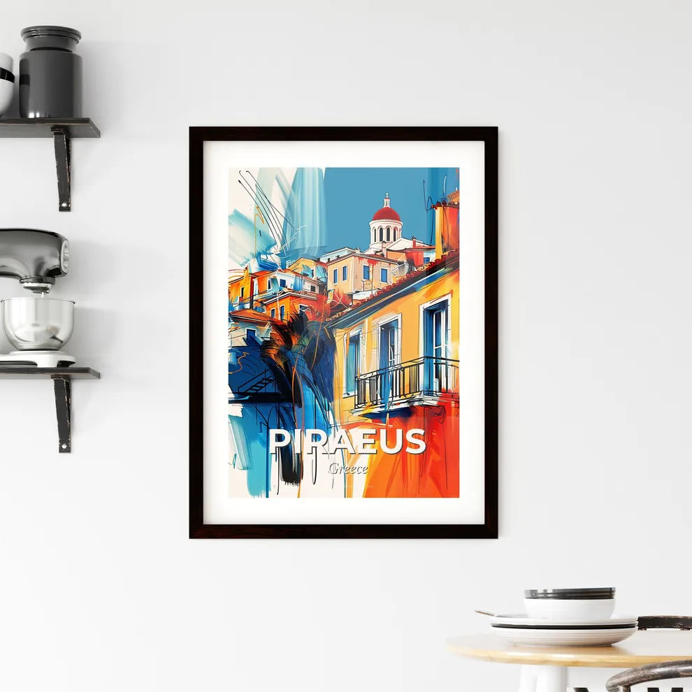 Vibrant Piraeus, Greece Framed Print