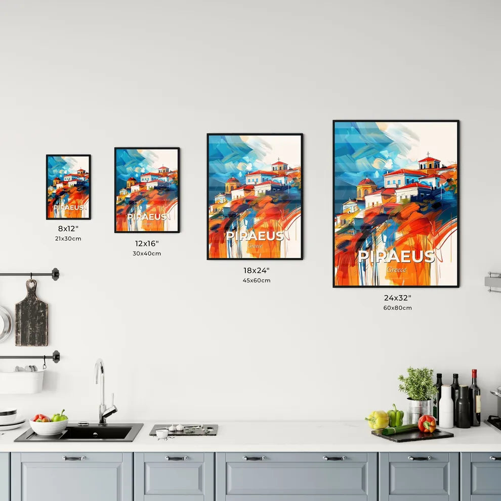 Vibrant Piraeus, Greece Kitchen Art
