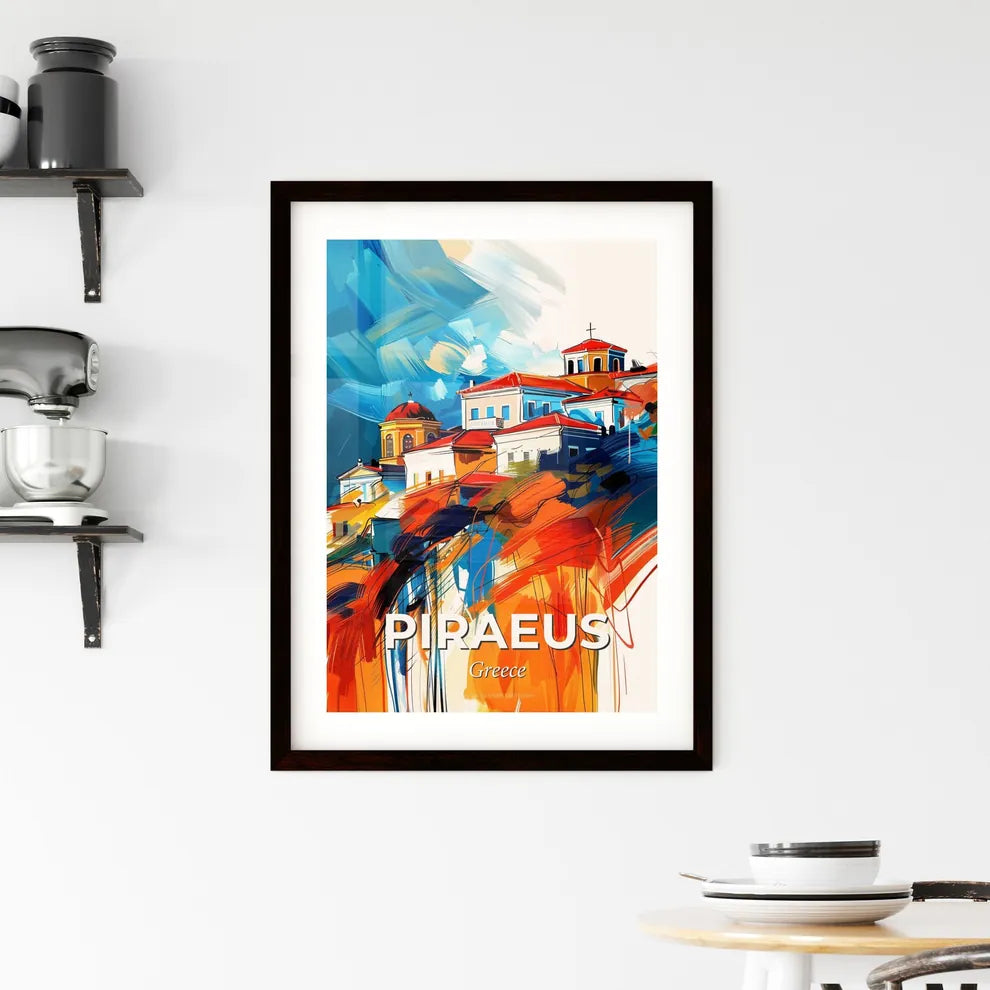 Vibrant Piraeus, Greece Framed Print
