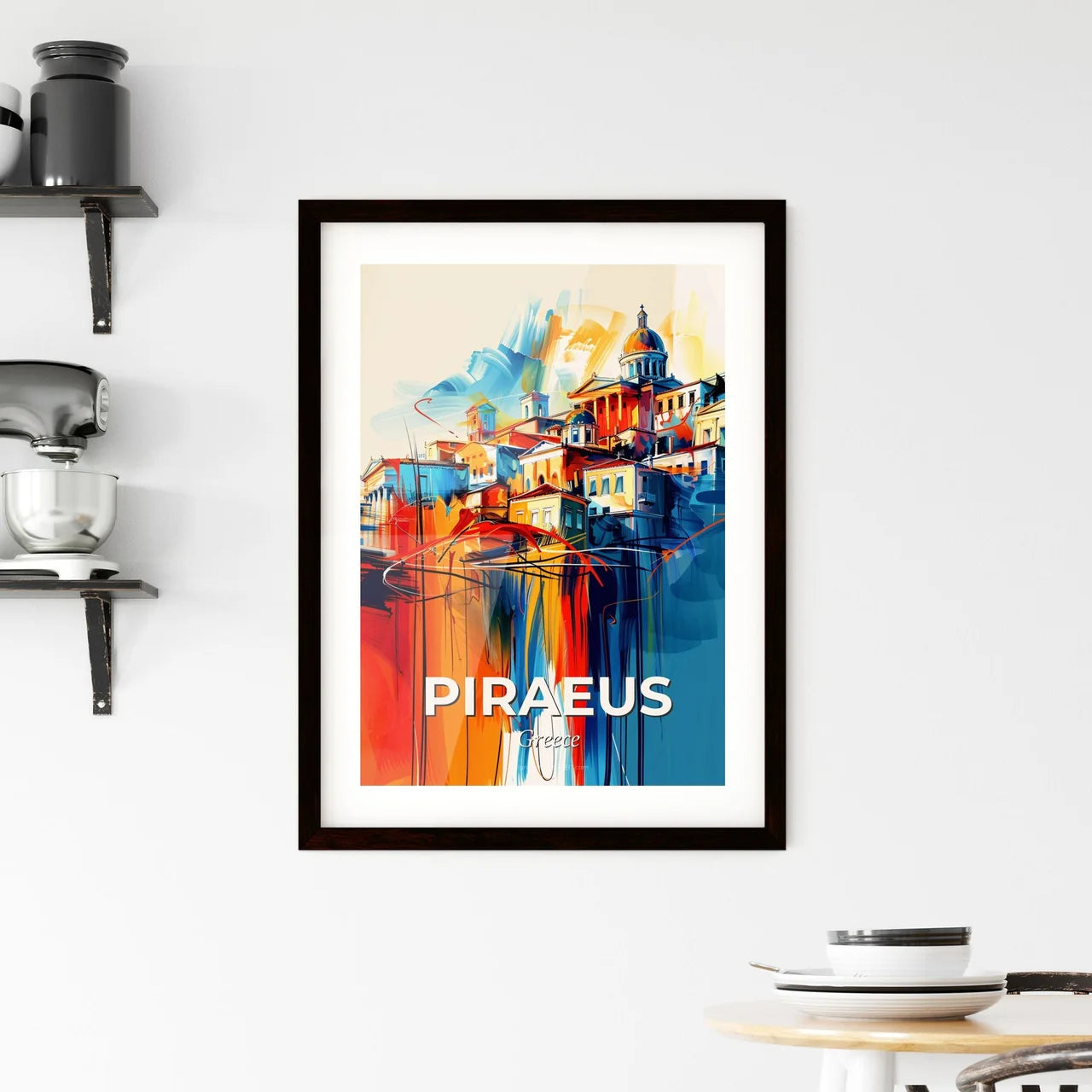 Vibrant Piraeus, Greece Framed Print