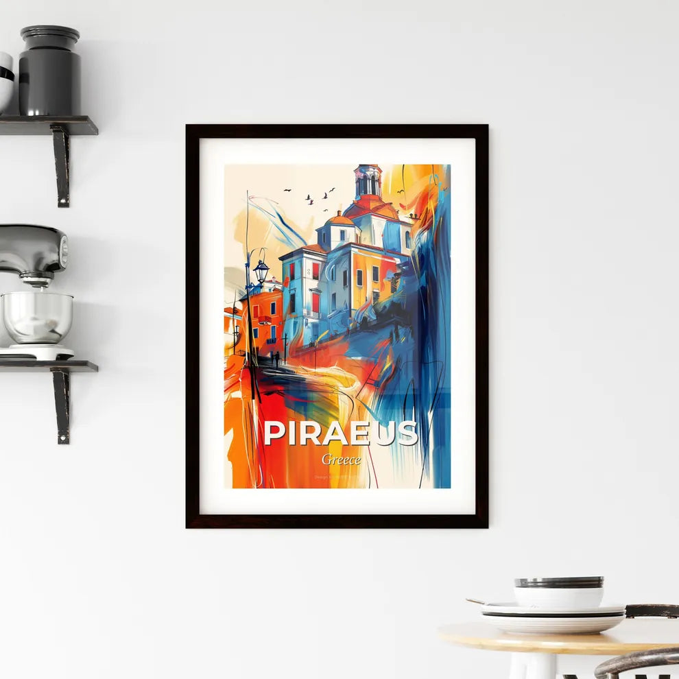 Vibrant Piraeus, Greece Framed Print