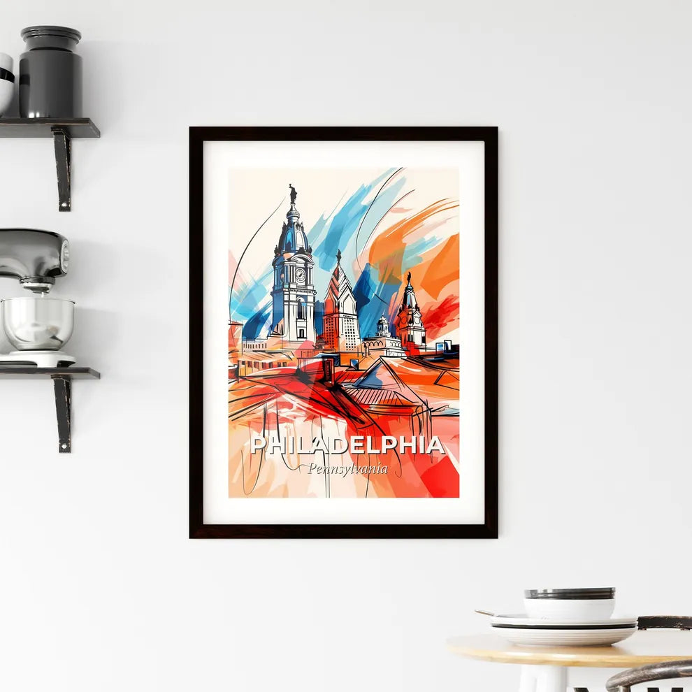 Vibrant Philadelphia, Pennsylvania Framed Print