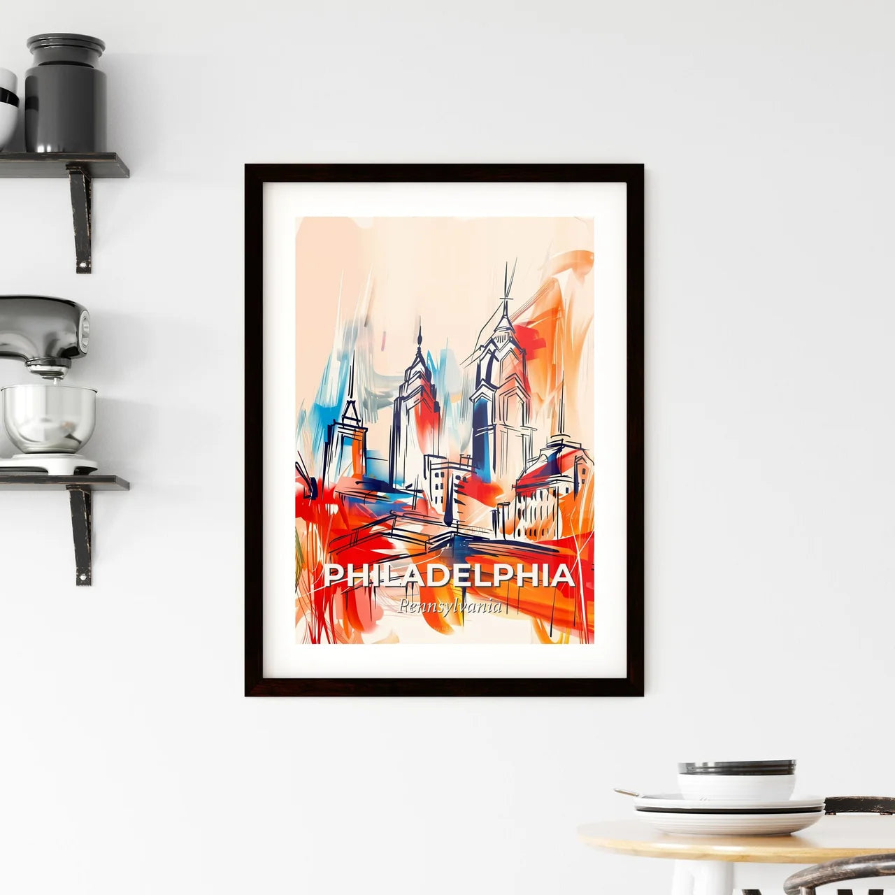 Vibrant Philadelphia, Pennsylvania Framed Print