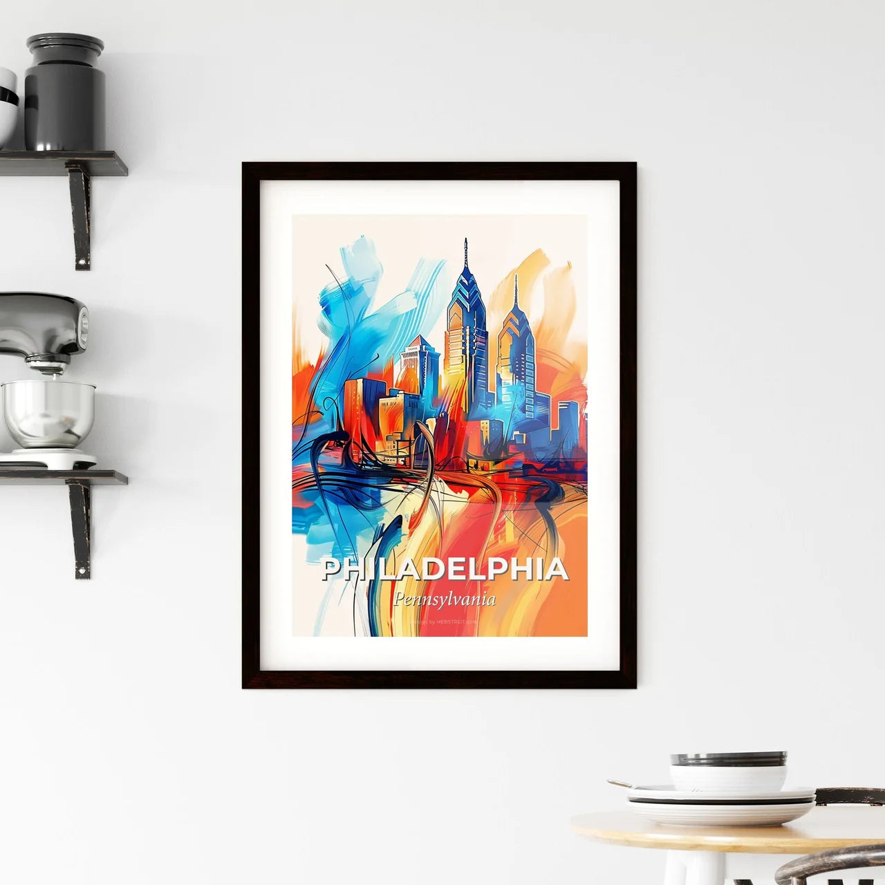 Vibrant Philadelphia, Pennsylvania Framed Print