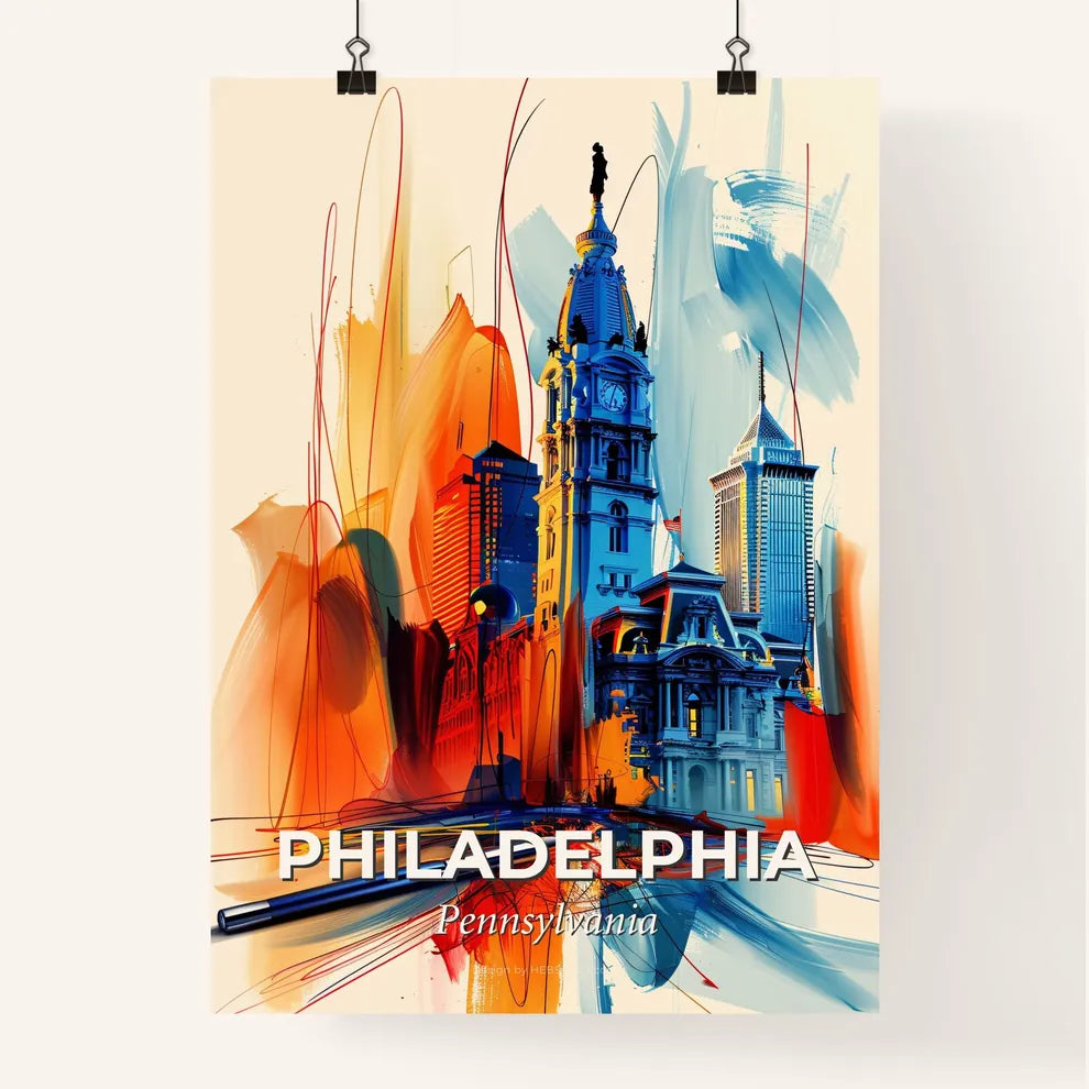Vibrant Philadelphia, Pennsylvania Poster