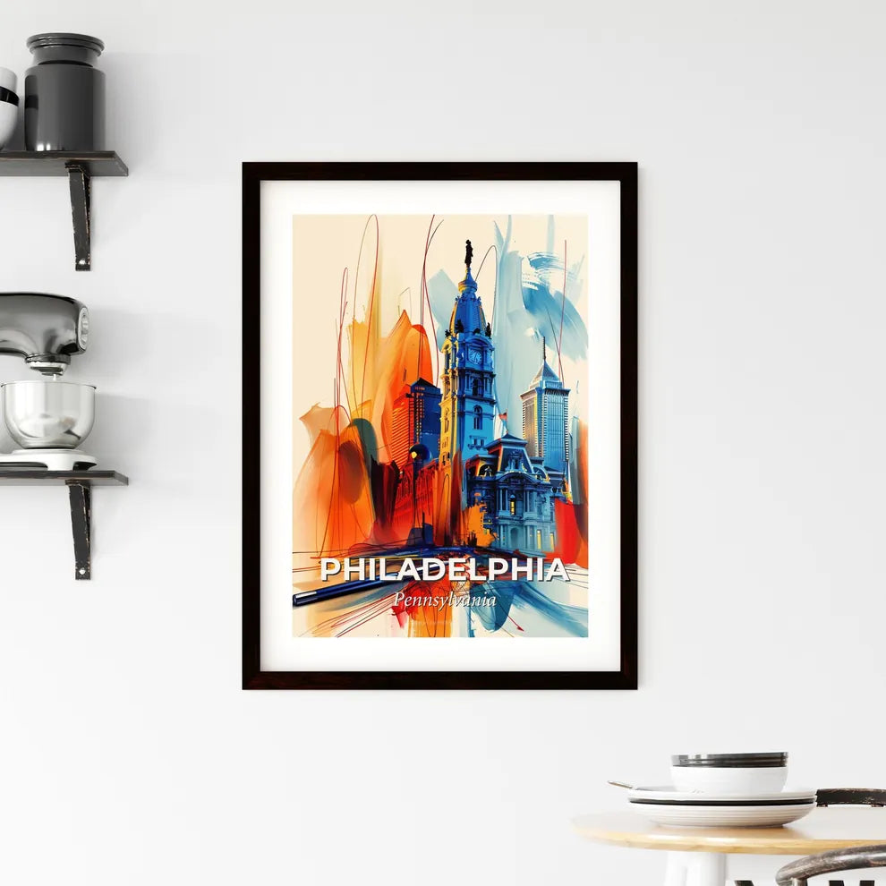 Vibrant Philadelphia, Pennsylvania Framed Print