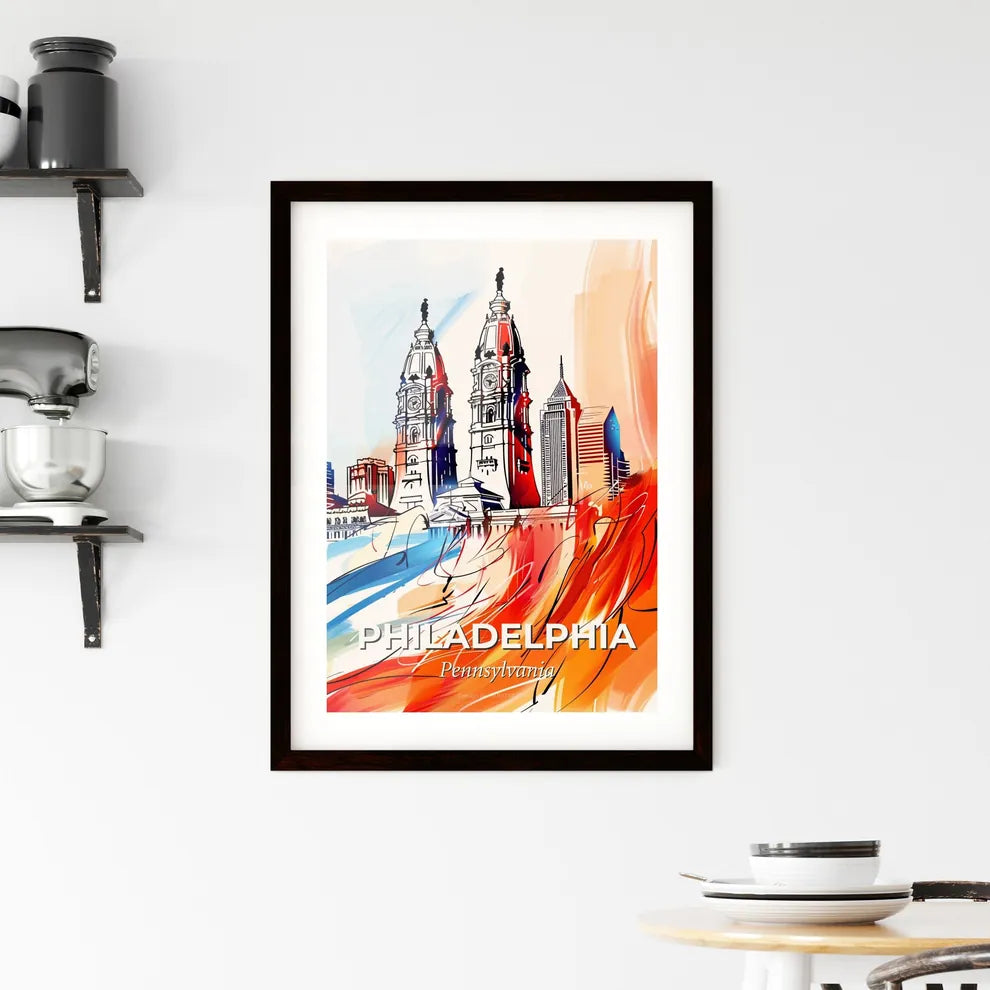 Vibrant Philadelphia, Pennsylvania Framed Print
