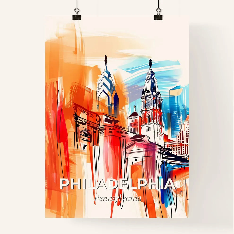 Vibrant Philadelphia, Pennsylvania Poster