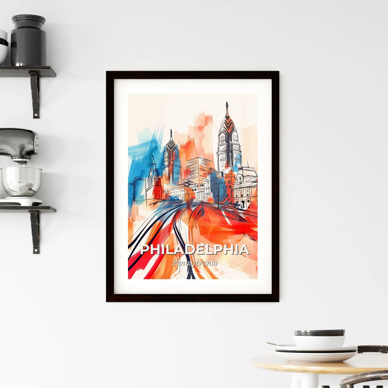 Vibrant Philadelphia, Pennsylvania Framed Print