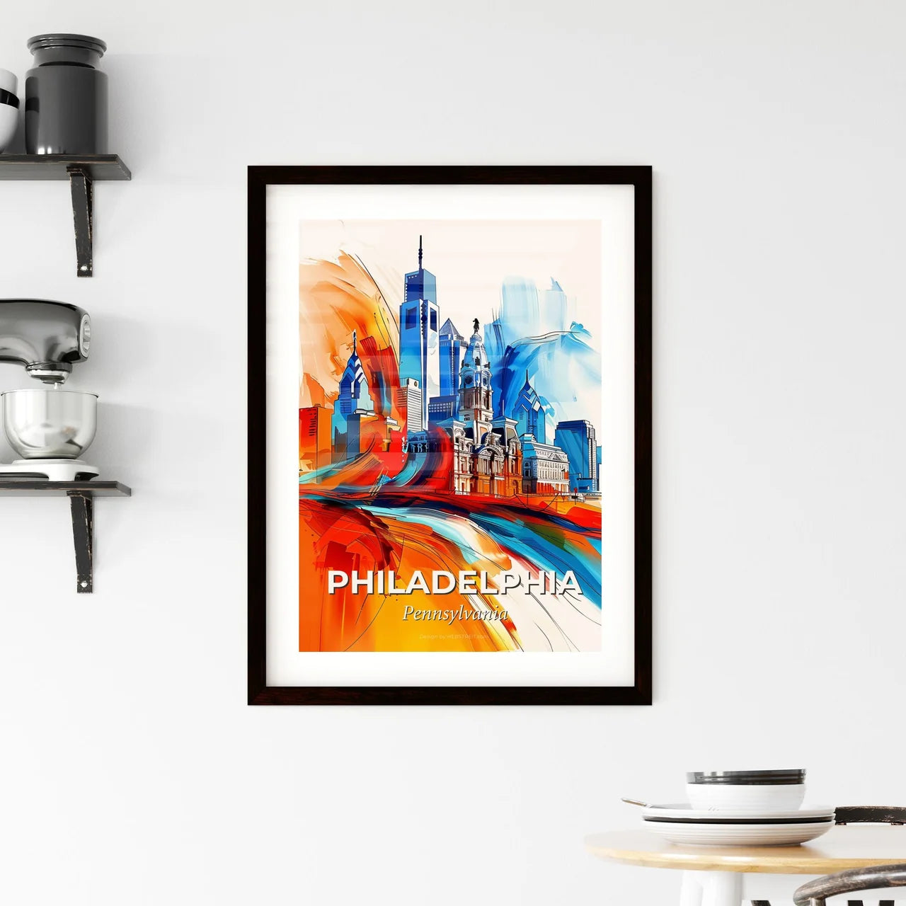 Vibrant Philadelphia, Pennsylvania Framed Print