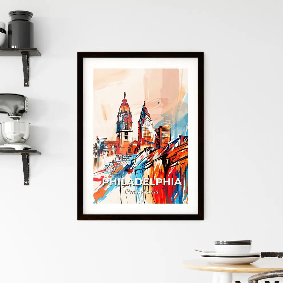 Vibrant Philadelphia, Pennsylvania Framed Print