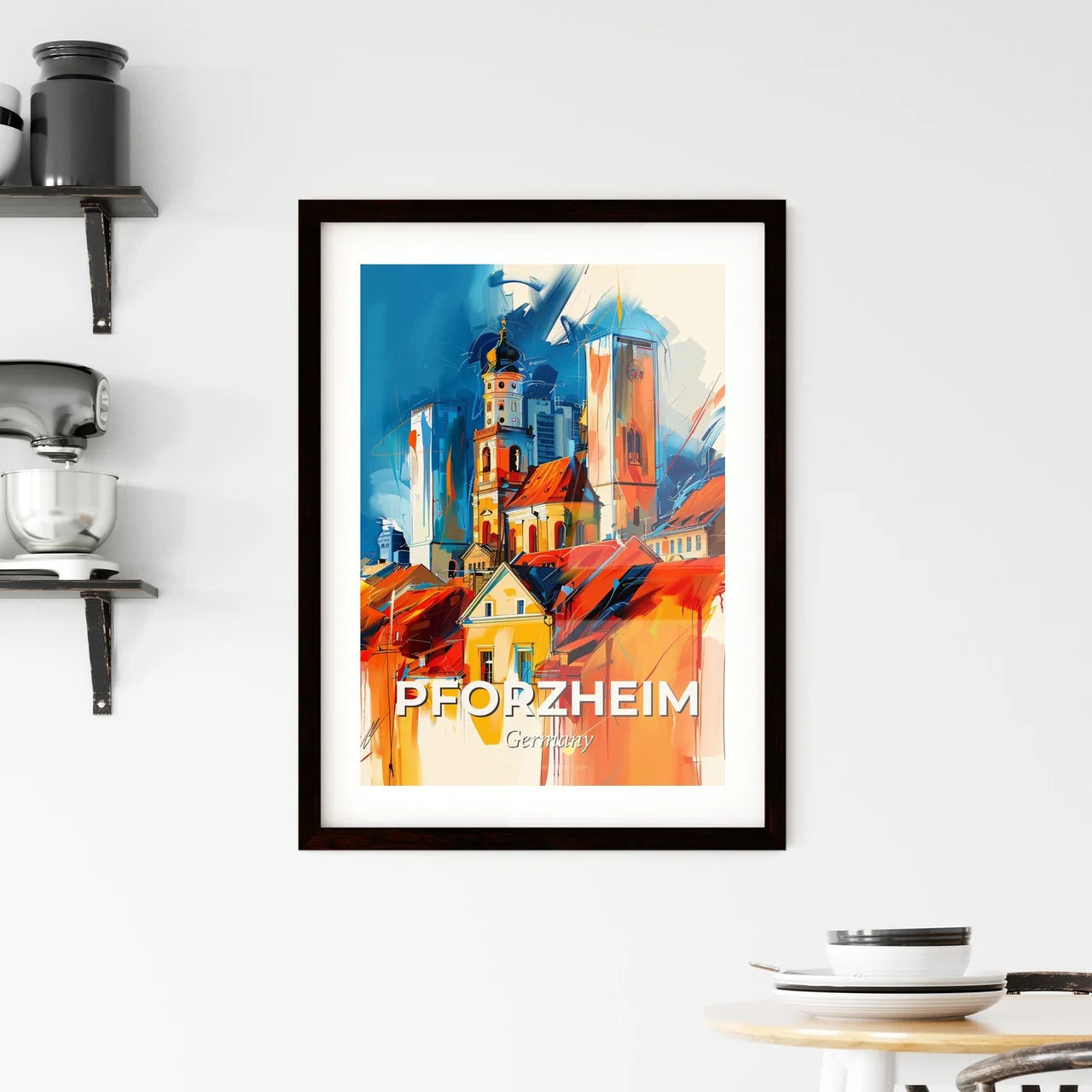 Vibrant Pforzheim, Germany Framed Print