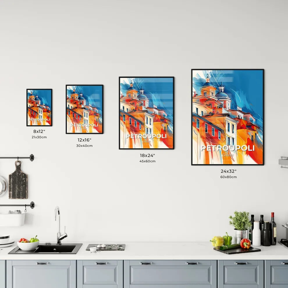 Vibrant Petroupoli, Greece Kitchen Art