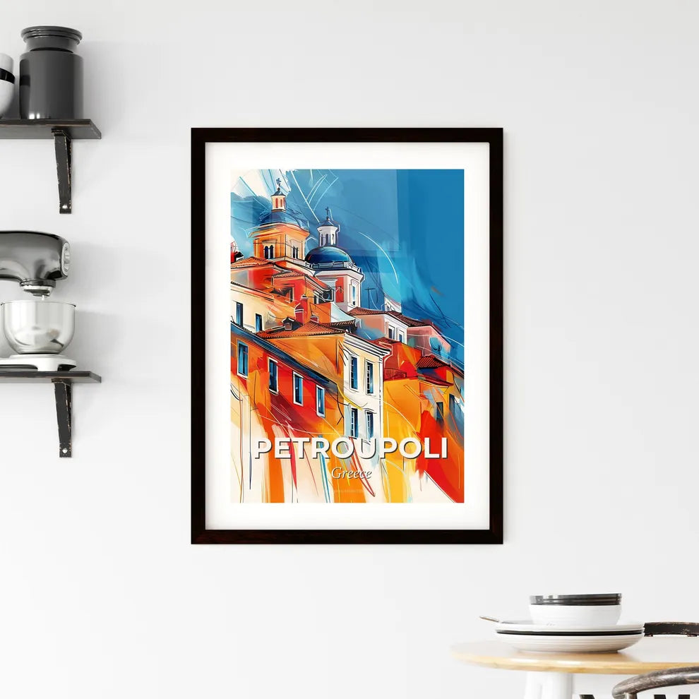 Vibrant Petroupoli, Greece Framed Print
