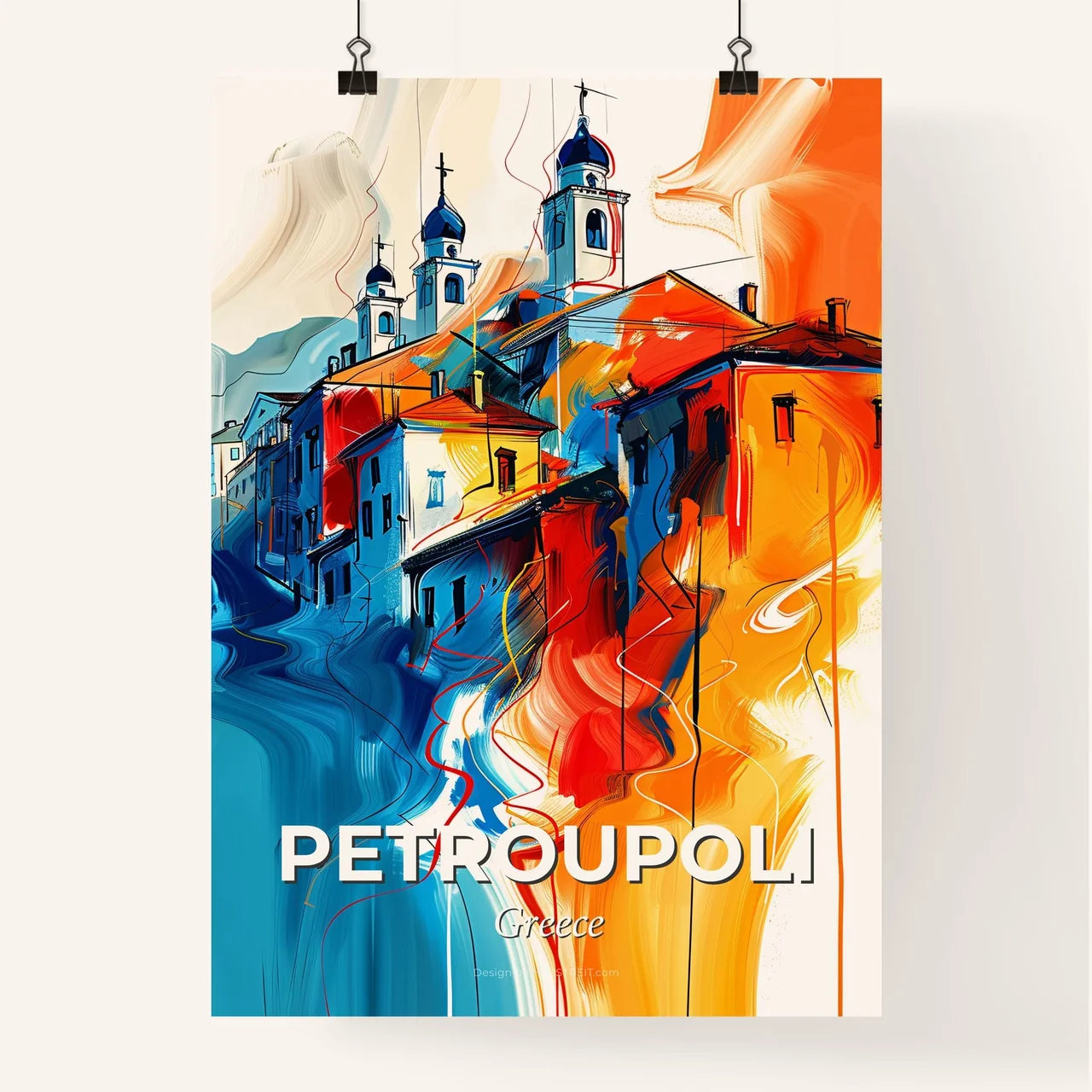 Vibrant Petroupoli, Greece Poster
