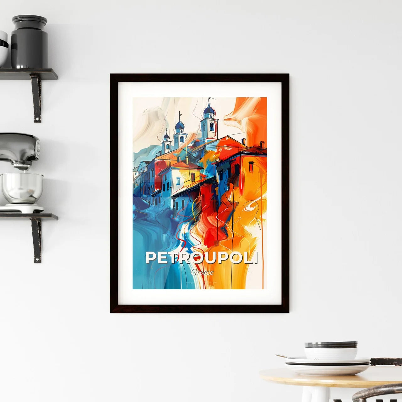 Vibrant Petroupoli, Greece Framed Print