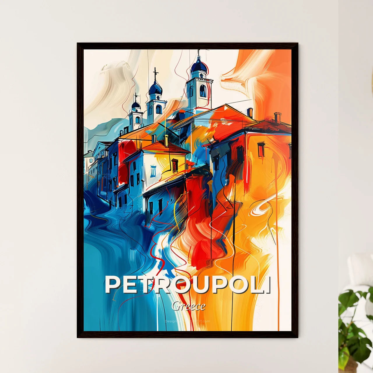 Vibrant Petroupoli, Greece Art Print