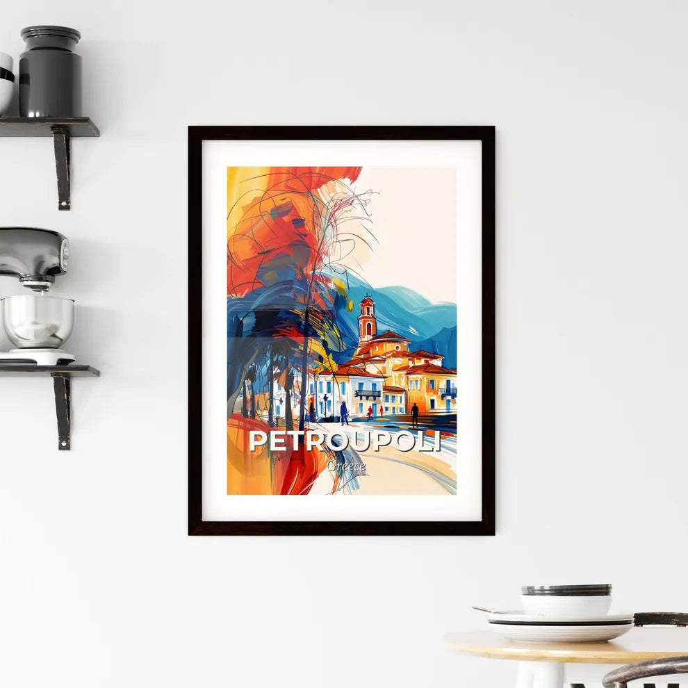 Vibrant Petroupoli, Greece Framed Print