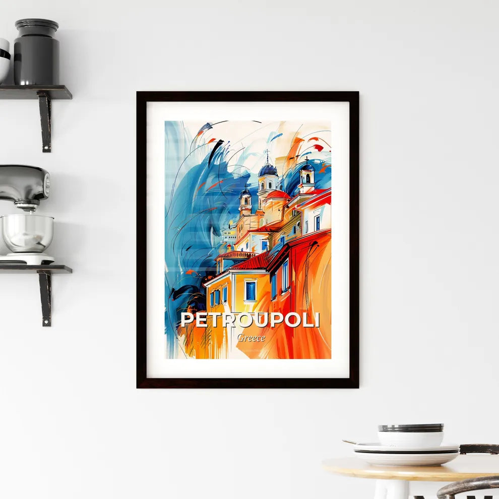 Vibrant Petroupoli, Greece Framed Print